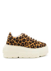 Casadei Low-Top Sneaker - Leopard Leather Nexus Sneakers - Gr. 36,5 (EU) - in Wei&szlig; - f&uuml;r Damen