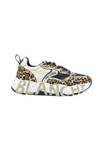Voile Blanche Low-Top Sneaker - Lace-Up Low Shoes In Leopard Platinum - Gr. 41 (EU) - in Wei&szlig; - f&uuml;r Damen