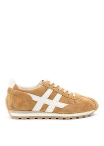 Hogan Low-Top Sneaker - Cognac Leather Sneakers - Gr. 38 (EU) - in Beige - f&uuml;r Damen