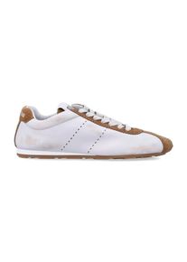 Miu Miu Low-Top Sneaker - Bleached Nappa Leather And Suede Sneakers With Scu - Gr. 36,5 (EU) - in Wei&szlig; - f&uuml;r Damen