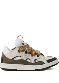 Lanvin Low-Top Sneaker - Cut-Out Detailing Suede Sneakers - Gr. 44 (EU) - in Wei&szlig; - f&uuml;r Damen
