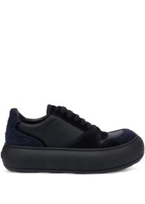 Moschino Low-Top Sneaker - Textured Silk And Nylon Low-Top Sneakers - Gr. 45 (EU) - in Schwarz - f&uuml;r Damen