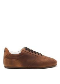 Moschino Low-Top Sneaker - Brown Leather Sneakers - Gr. 40 (EU) - in Braun - f&uuml;r Damen
