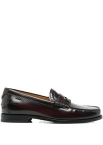Bally Loafer - Burgundy Leather Flat Shoes - Gr. 11 - in Schwarz - f&uuml;r Damen