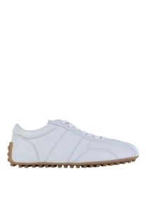 Tod's Tod's Low-Top Sneaker - White Leather Sneakers With Gum Rubber Sole - Gr. 37,5 (EU) - in Grau - f&uuml;r Damen