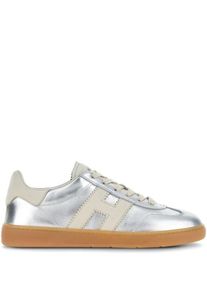 Hogan Low-Top Sneaker - Metallic Silver Silk And Nylon Sneakers - Gr. 40 (EU) - in Wei&szlig; - f&uuml;r Damen