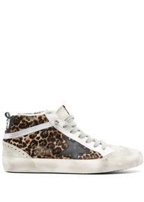 Golden Goose Deluxe Brand Golden Goose Low-Top Sneaker - Leopard Print Silk And Nylon Mid-Top Sneakers - Gr. 36 (EU) - in Grau - f&uuml;r Damen