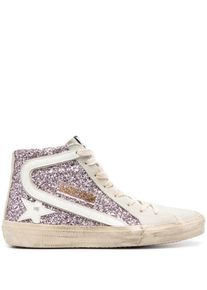 Golden Goose Deluxe Brand Golden Goose Low-Top Sneaker - High-Top Sneakers With Glittery Textured Fabric - Gr. 40 (EU) - in Silber - f&uuml;r Damen