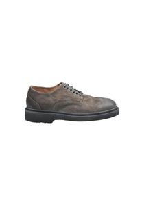 PANTANETTI Distressed Brown Suede Lace-Up Shoes With Sole - Gr. 44 (EU) - in Grau