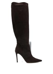 Roberto Festa Stiefel - Brown Suede High-Heel Boots - Gr. 36 (EU) - in Schwarz - f&uuml;r Damen