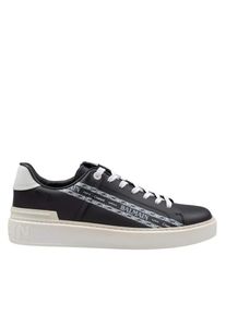 Balmain Low-Top Sneaker - B-Court Black Leather Sneakers With Logo - Gr. 42 (EU) - in Rosa - f&uuml;r Damen
