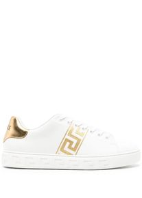 Versace Low-Top Sneaker - Greca Motif Calf Leather Sneakers - Gr. 45 (EU) - in Wei&szlig; - f&uuml;r Damen