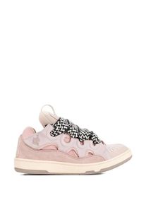 Lanvin Low-Top Sneaker - Perforated Silk And Nylon Sneakers With Zigzag Lac - Gr. 42 (EU) - in Beige - f&uuml;r Damen
