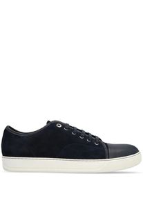 Lanvin Low-Top Sneaker - Navy Blue Calf Suede Lace-Up Sneakers - Gr. 8 - in Schwarz - f&uuml;r Damen