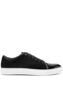 Lanvin Low-Top Sneaker - Round Toe Patent Finish Black Sneakers - Gr. 7 - in Schwarz - f&uuml;r Damen