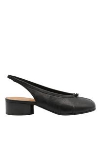 Maison Martin Margiela Maison Margiela Sandalen - Split-Toe Black Leather Sandals With Knot Detail - Gr. 40 (EU) - in Schwarz - f&uuml;r Damen