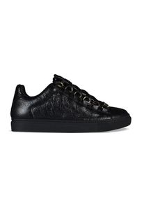 Balenciaga Low-Top Sneaker - Textured Black Low-Top Sneakers With Metallic Acce - Gr. 35 (EU) - in Schwarz - f&uuml;r Damen