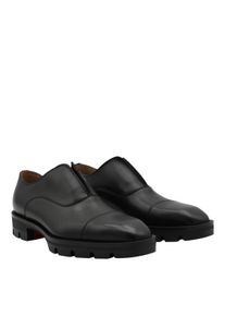 Christian Louboutin Loafer - Smooth Black Leather Slip-On Shoes - Gr. 44 (EU) - in Schwarz - f&uuml;r Damen