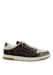 Amiri Low-Top Sneaker - Low-Top Distressed Sneakers With Silver Studs - Gr. 40 (EU) - in Schwarz - f&uuml;r Damen