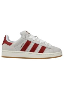 Adidas Low-Top Sneaker - Low-Top Suede Sneakers With Iconic Red Stripes - Gr. 42 (EU) - in Wei&szlig; - f&uuml;r Damen