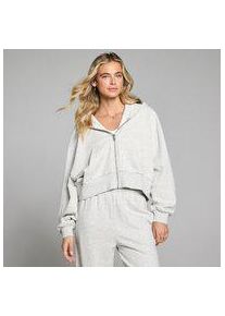 Myprotein MP Damen Leichter Loopback Durchgehender Rei&szlig;verschluss Hoodie - Grau Meliert - S