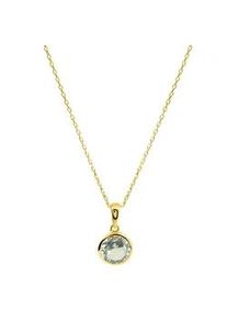 Diamonds by Ellen K. Kette mit Anh&auml;nger "585/- Gelbgold Blautopas", gelb, FASCINATION BY ELLEN K., Halsketten, Damen, 45cm, Gold, L: 45 B: 19mm, gl&auml;nzend, B:19mm