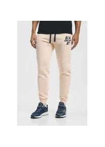 Sporthose CAMP DAVID, Herren, Gr. XL, Normalgr&ouml;&szlig;en, ecru, Sweatware, Material: 65% Baumwolle, 35% Polyester, bedruckt, relaxed fit lang, Hosen Sporthose, mit Elastikbund und Kordel