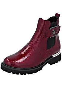 Stiefelette Remonte "Remonte Stiefelette Lederimitat/Textil", Damen, Gr. 38, schwarz (rot, schwarz), Lederimitat, Textil, Schuhe Stiefelette