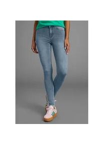 Skinny-fit-Jeans Arizona "Ultra Stretch", Damen, Gr. 48, N-Gr, blau (blau used), Denim/Jeans, Obermaterial: 63% Baumwolle, 32% Polyester, 5% Elasthan, skinny fit lang, Jeans, skinny-fit, betonte Taille, shaping-Effekt, high Waist
