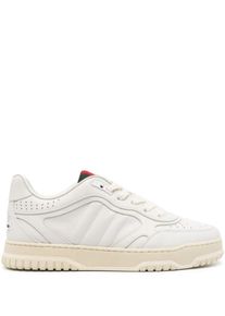 Gucci Low-Top Sneaker - Re-Web Leather Sneakers With Signature Web Detaili - Gr. 7_5 - in Wei&szlig; - f&uuml;r Damen