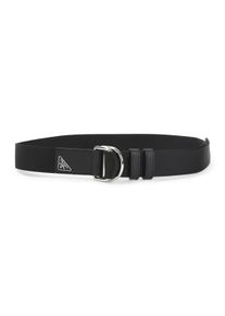 Prada G&uuml;rtel - Wide Strap Black Belt With Double D-Ring Buckle - Gr. 105 - in Schwarz - f&uuml;r Damen