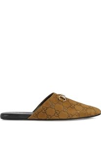 Gucci Pointed Toe Slip-On Mules - Gr. 37 (EU) - in Braun