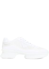 Prada Low-Top Sneaker - Sculpted White Re-Nylon Sneakers - Gr. 39 (EU) - in Wei&szlig; - f&uuml;r Damen