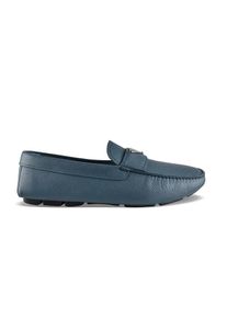 Prada Loafer - Textured Saffiano Leather Blue Loafers - Gr. 41,5 (EU) - in Gr&uuml;n - f&uuml;r Damen