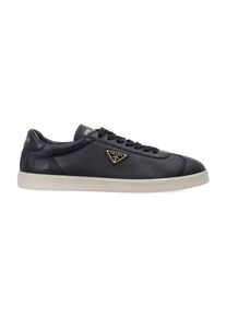 Prada Low-Top Sneaker - Grained Leather Low-Top Sneakers - Gr. 5 - in Schwarz - f&uuml;r Damen