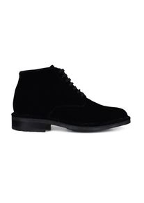 SAINT LAURENT Stiefel - Black Velvet Boots With Satin Laces - Gr. 44 (EU) - in Schwarz - f&uuml;r Damen