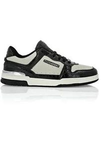 Sneaker Plein Sport "Lo-Top Turnschuhe", Damen, Gr. 44, Normalschaft, schwarz-wei&szlig; (0102, wei&szlig;, schwarz), Schuhe Sneaker