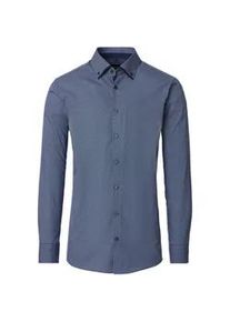 Businesshemd Venti "Venti Businesshemd Print", Herren, Gr. 43, Normalgr&ouml;&szlig;en, blau (dunkelblau), 100% Baumwolle, bedruckt, schmal, Hemden