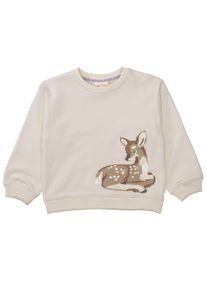 Sweatshirt JETTE by Staccato, M&auml;dchen, Gr. 92/98, beige, Obermaterial: 95% Baumwolle, 5% Elasthan;, Rundhals, Sweatshirts Sweatshirt, Sweatshirt mit Stickerei