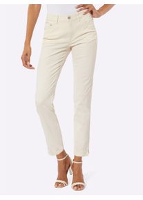 CR&Eacute;ATION L Bequeme Jeans CREATION L, Damen, Gr. 46, Normalgr&ouml;&szlig;en, champagner, 98% Baumwolle, 2% Elasthan, unifarben, 7/8-L&auml;nge, Jeans Bequeme Jeans