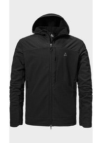 Sch&ouml;ffel Fleecejacke SCH&Ouml;FFEL "Fleece Hoody Style Enixa MEN", Damen, Gr. 52, 9990, schwarz, Oberstoff: 92% Polyester, 8% Elasthan, regular fit, hoch geschlossener Ausschnitt, Jacken Fleecejacke