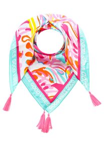 Modetuch Zwillingsherz "Blumentraum", Damen, bunt (multi), Obermaterial: 100% Viskose, Modet&uuml;cher Modetuch, mit Bl&uuml;ten und Tasseln