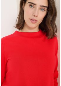 Langarmshirt Cecil, Damen, Gr. S (38), pumkin orange, Jersey, Obermaterial: 50% Baumwolle, 50% Modal, unifarben, l&auml;ssig geschnitten h&uuml;ftbedeckend, Rundhals, Shirts Langarmshirt, mit Stehkragen, Funnelneck