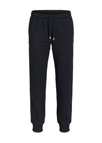 Jack & Jones PlusSize Sweathose "JPSTGORDON COLLEGE SWEAT PANTS PLS", Herren, Gr. 46 (6XL), N-Gr, schwarz, angeraute Sweatware, Obermaterial: 80% Baumwolle, 20% Polyester, JACK & JONES PLUSSIZE, unifarben, relaxed fit kn&ouml;chellang, Hosen Sweathose