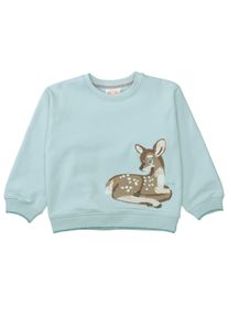 Sweatshirt JETTE by Staccato, M&auml;dchen, Gr. 104/110, mint, Obermaterial: 95% Baumwolle, 5% Elasthan;, Rundhals, Sweatshirts Sweatshirt, Sweatshirt mit Stickerei