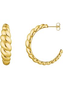 Paar Creolen Thomas Sabo "Organische Formen Creolen gedreht", gold (gelbgoldfarben), Ohrringe, Damen, Silber 925 (recycelt), Paar Creolen