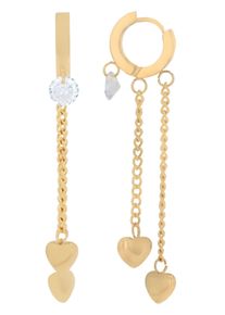 Adelia&acute;s Herzanh&auml;nger ADELIA&acute;S "Damen Anh&auml;nger &iquest; Herzanh&auml;nger aus Edelstahl mit Strass Steinchen", gold, Schmuckanh&auml;nger, Damen, Edelstahl, Herzanh&auml;nger