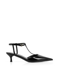 Slingpumps Marc Cain "Collections", Damen, Gr. 40, schwarz, Lackleder, festlich, Schuhe Slingpumps, Stiletto, Sling, Abendschuh mit verstellbarem Riemchen