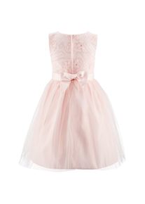 Sommerkleid happy girls, M&auml;dchen, Gr. 134, N-Gr, rose, T&uuml;ll;Web, Obermaterial: 100% Polyester. Futter: 100% Polyester, bestickt, unifarben, festlich, Basic, Rundhals, Kleider Sommerkleid, f&uuml;r einen besonderen Anlass, Topseller