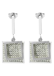 Adelia&acute;s Paar Ohrstecker ADELIA&acute;S "Damen Ohrringe &iquest; Ohrstecker aus Edelstahl mit Strass Steinchen", silber, Ohrringe, Damen, Edelstahl, Paar Ohrstecker